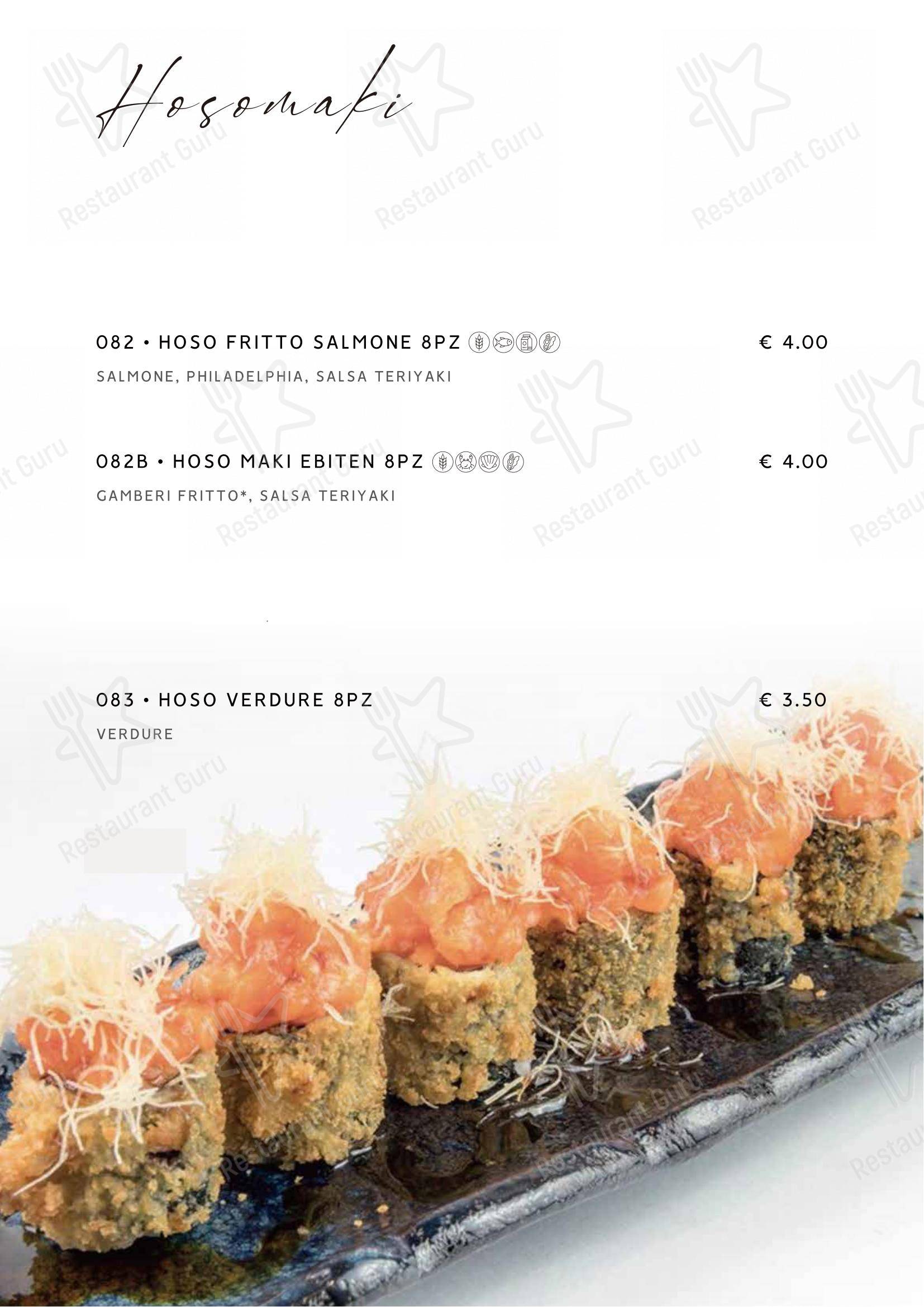Menu per Gohan ristorante