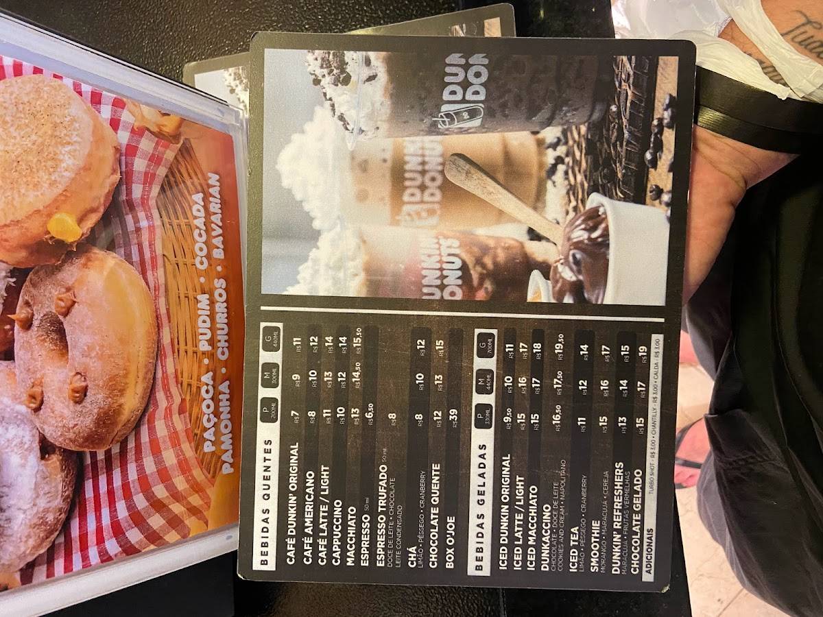 Dunkin' Donuts cardápio