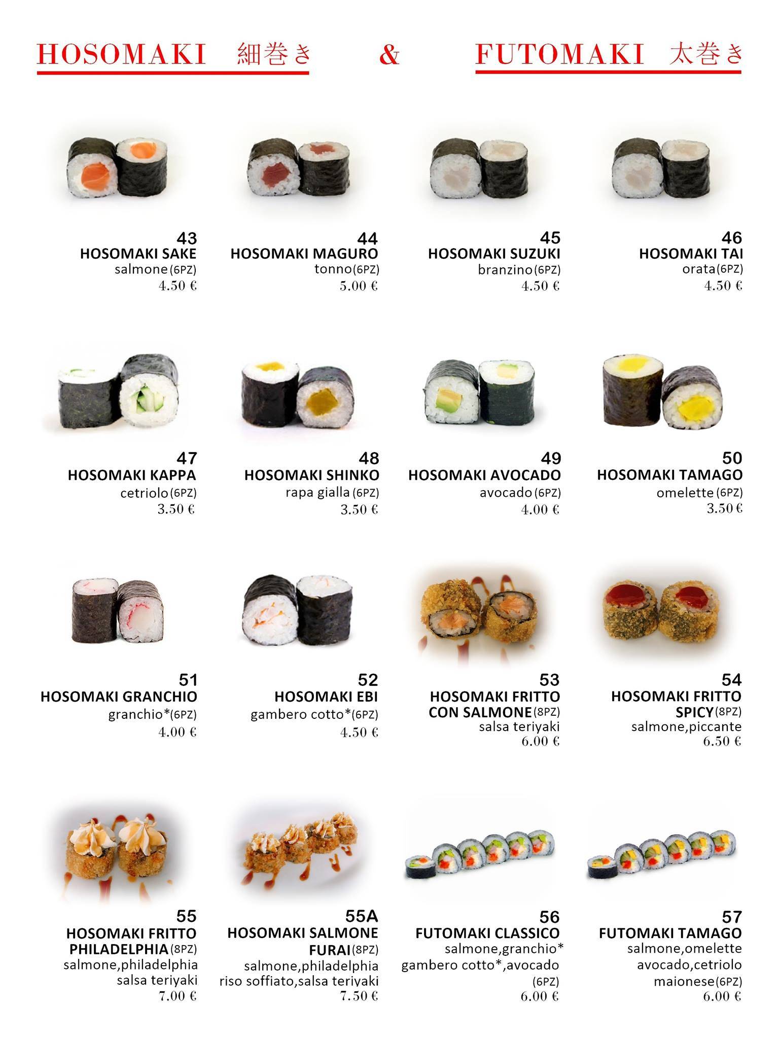 Menu di Gold Sushi - Japanese & Asian Fusion Restaurant 