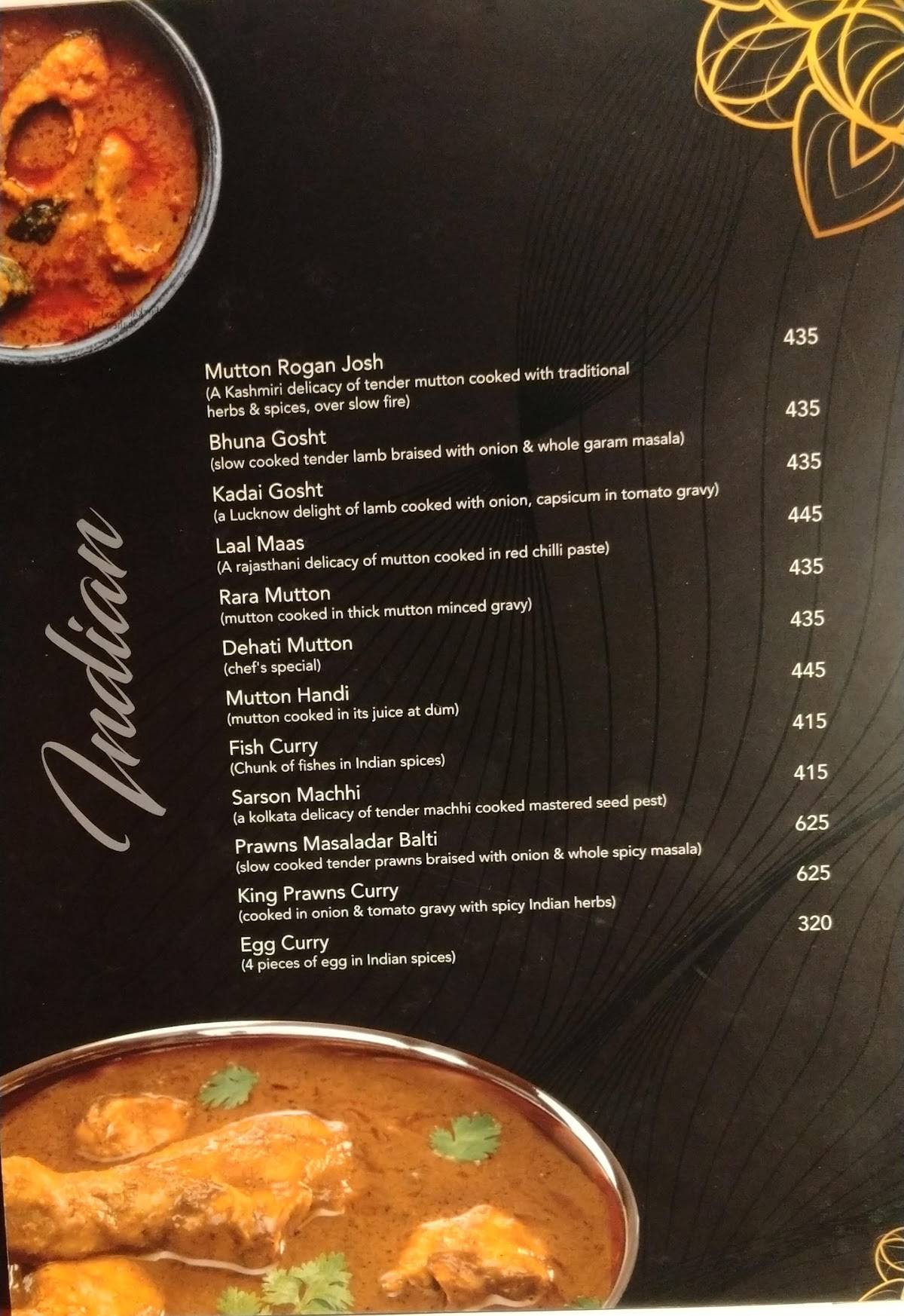 Golden Flavour menu