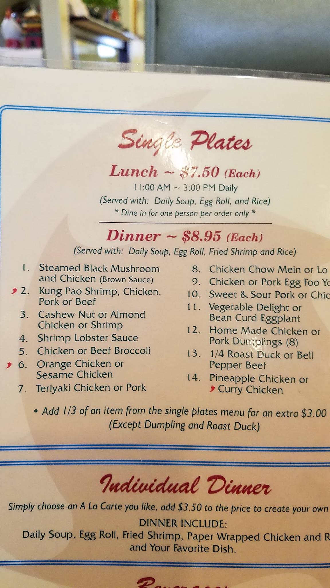 Menu at Everest Golden Moon Restaurant, Hemet