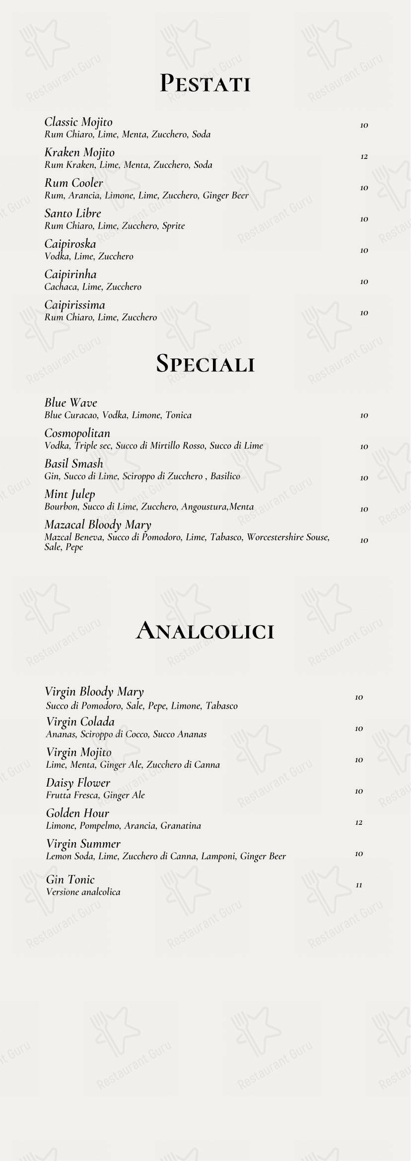 Menu di Gran Caffè Margherita - 菜单