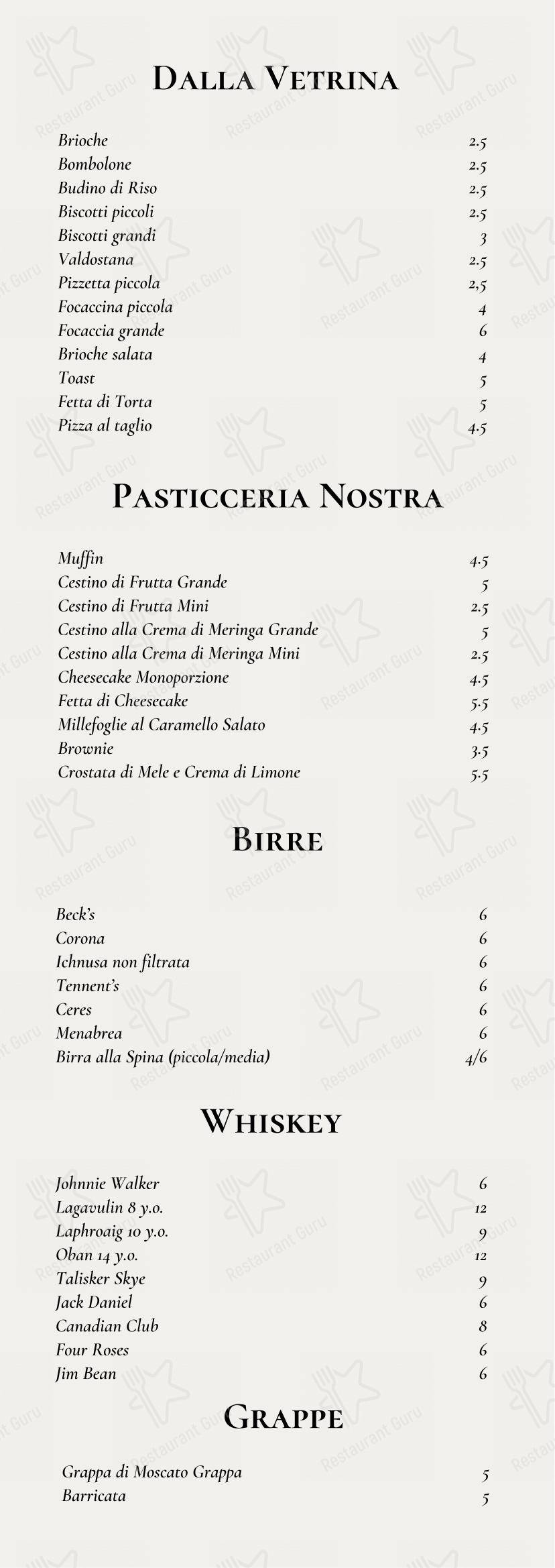 菜单 per Gran Caffè Margherita in Viareggio