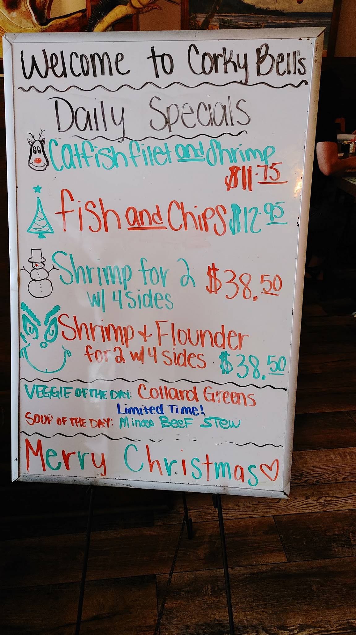 Menu at Corky Bell's Seafood & Steaks steakhouse, Fleming Island