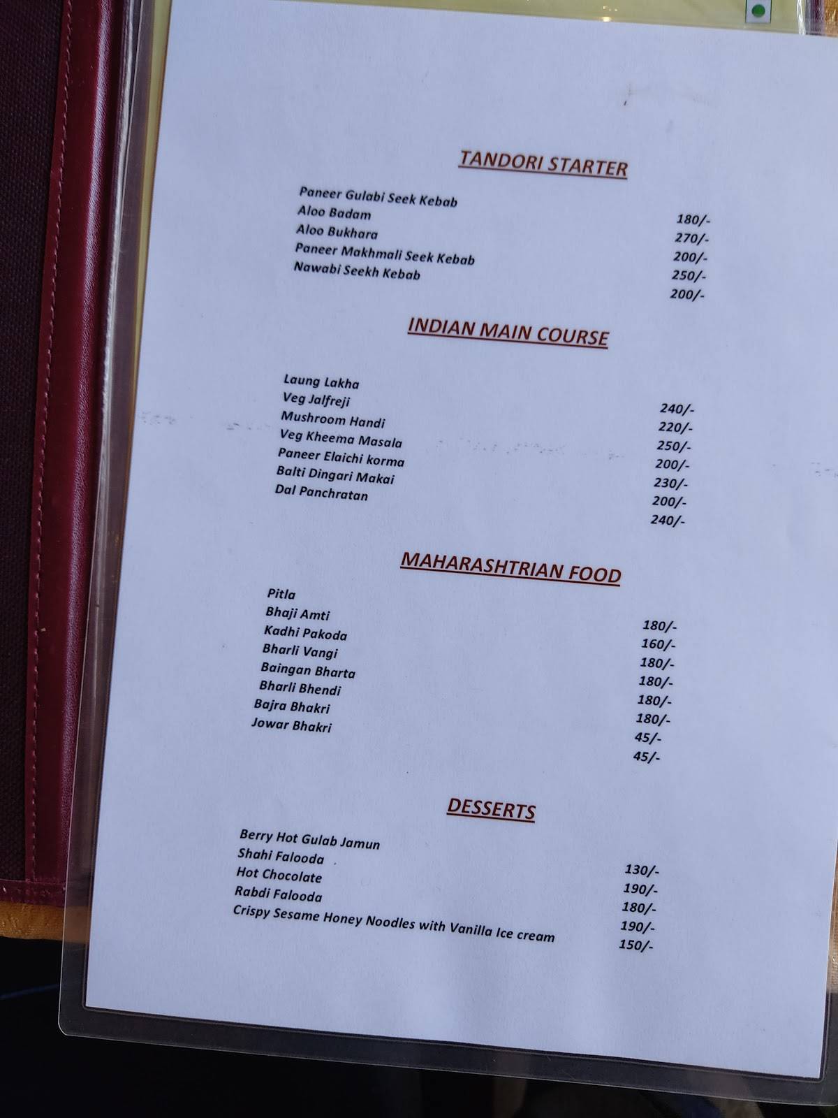 Menu at Green Olives Pure Veg Restaurant & Banquet, Nashik