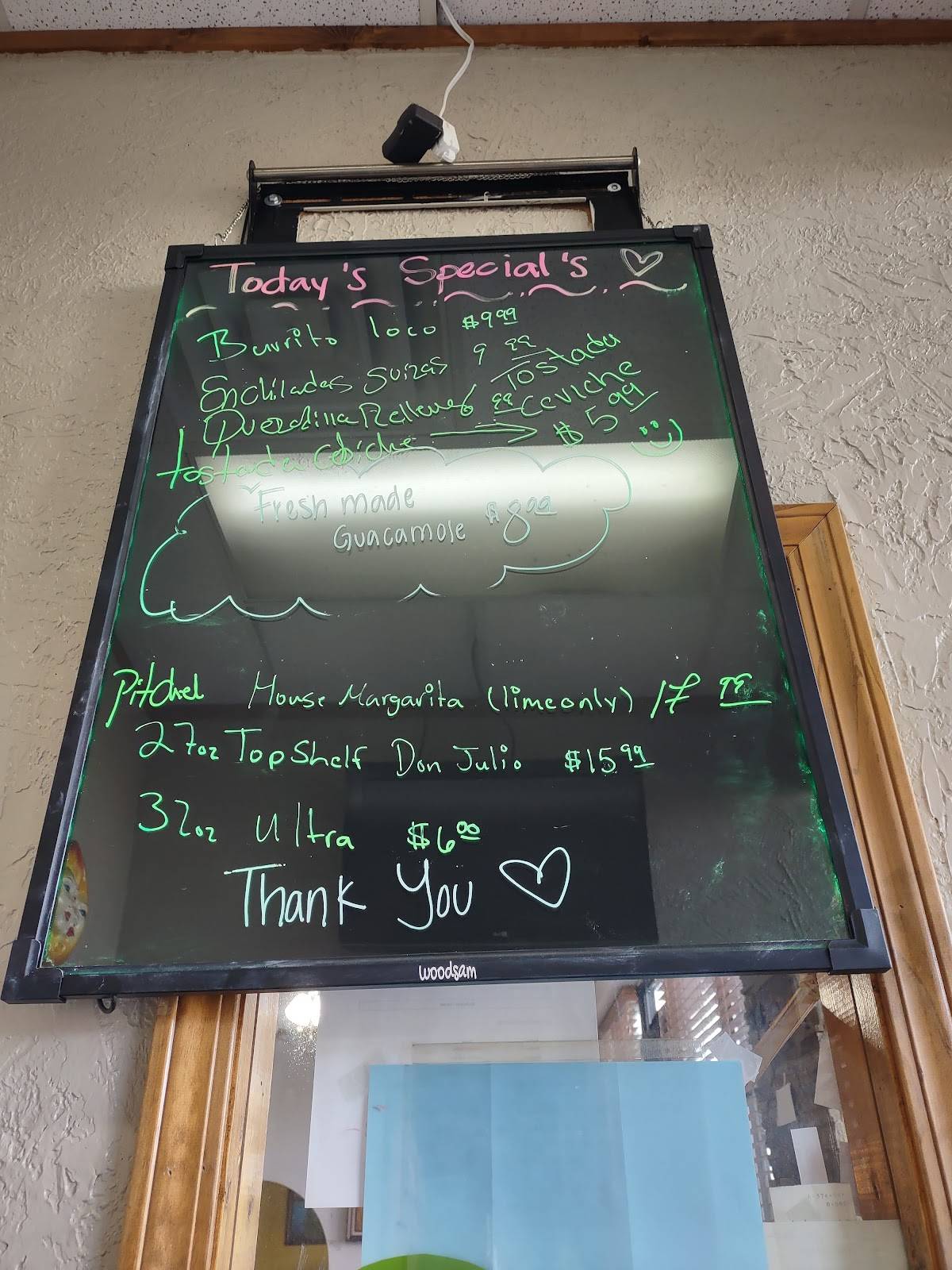 Menu at Puerto Vallarta restaurant, Greenwood, 893 E Main St