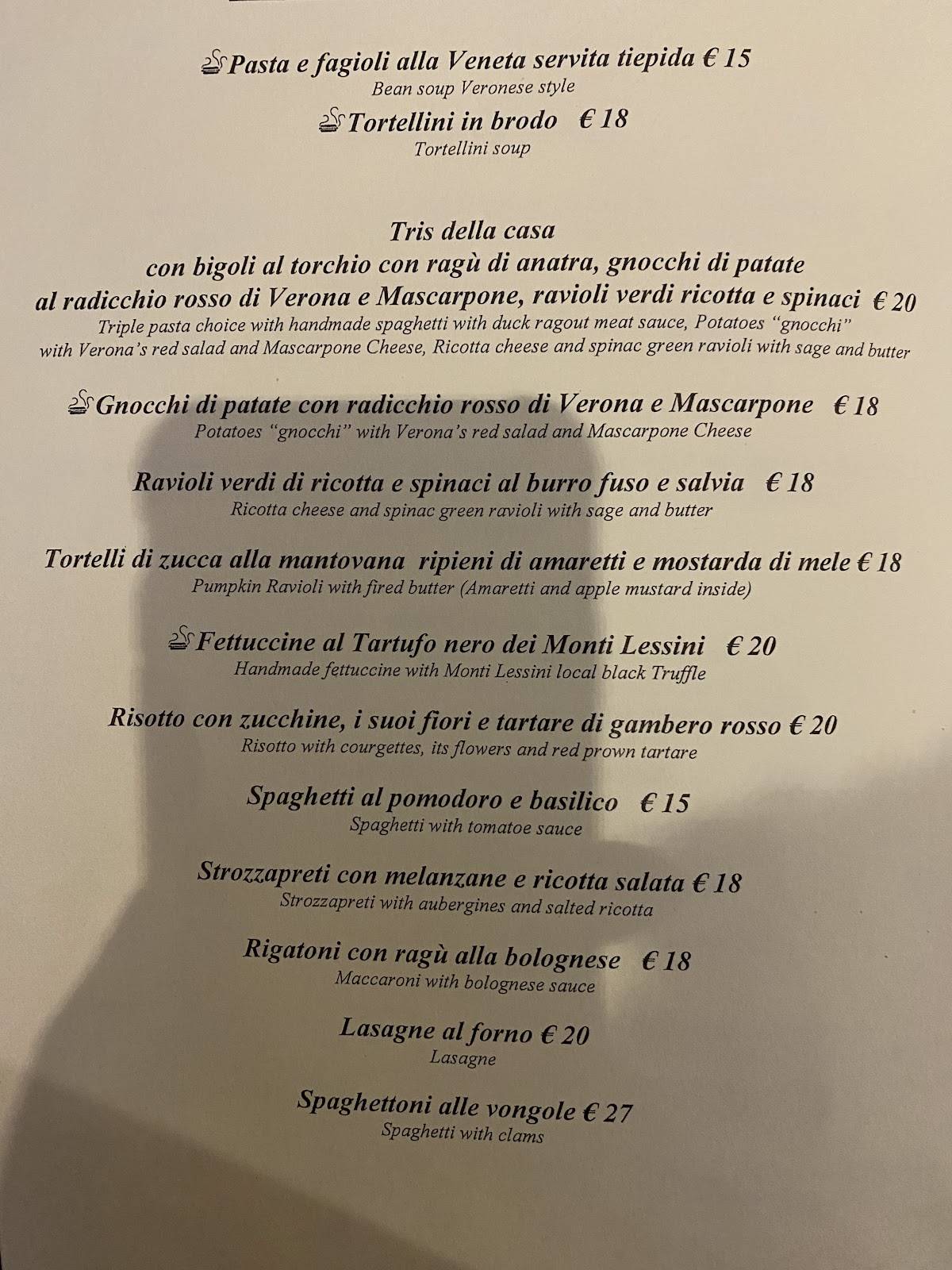 Menu di Ristorante Greppia 