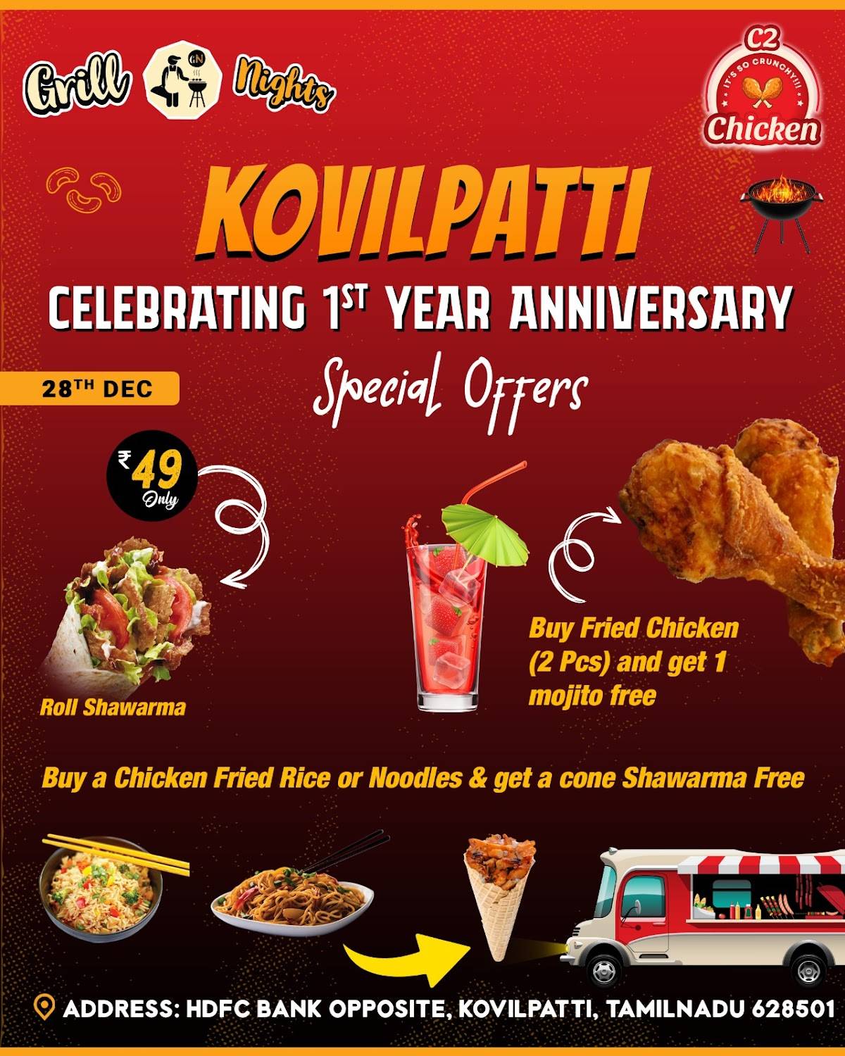 Grill Nights Food Truck menu