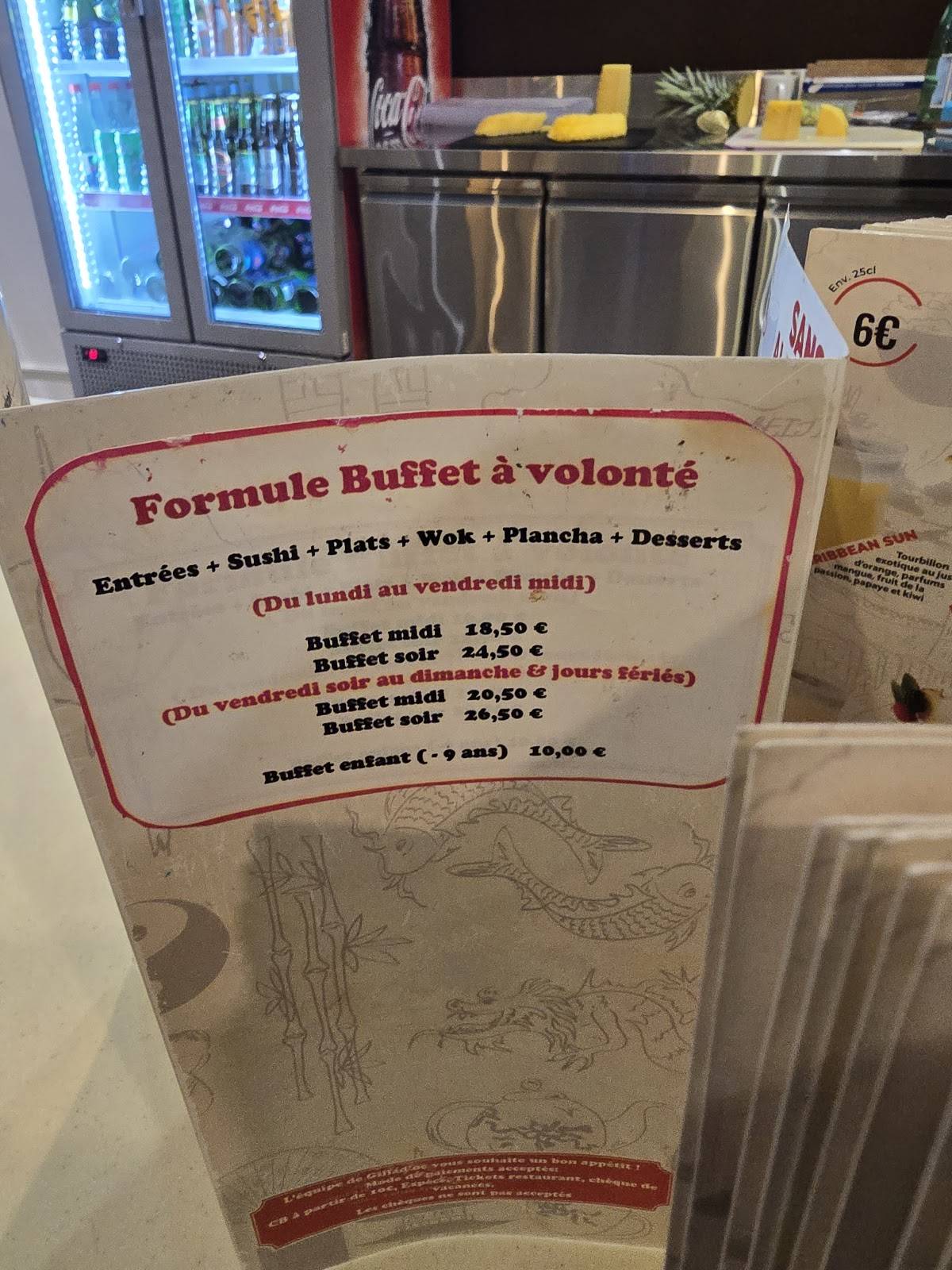 Menu de Grillad’oc Buffet à volonté