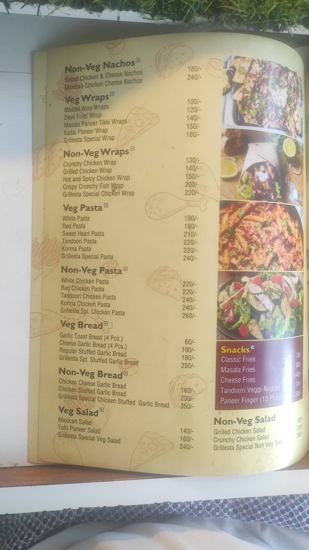 Grillesta Cafe-Best Resturant in Raja Sansi/Cafe/Dining Hall in Raja Sansi/Amritsar menu