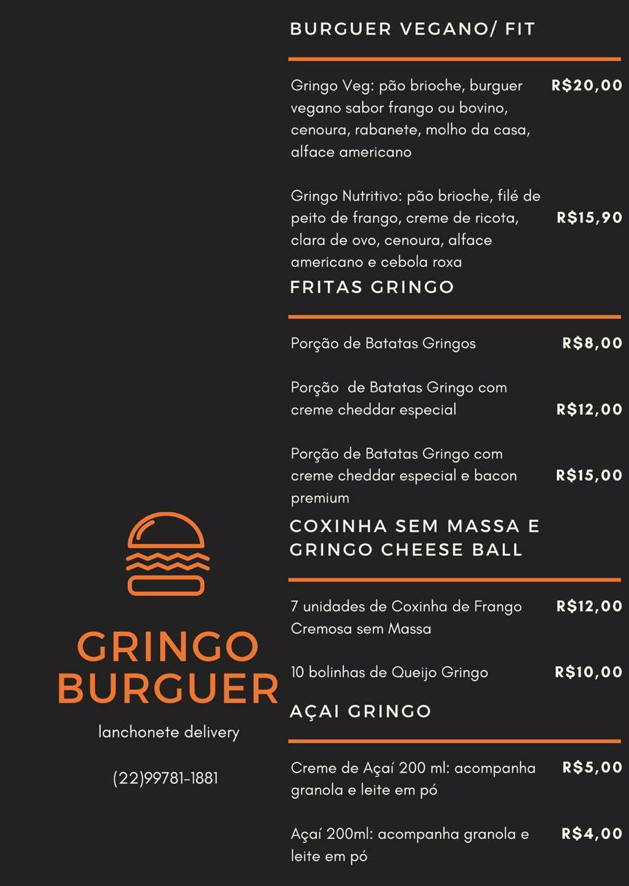 Gringo Point cardápio