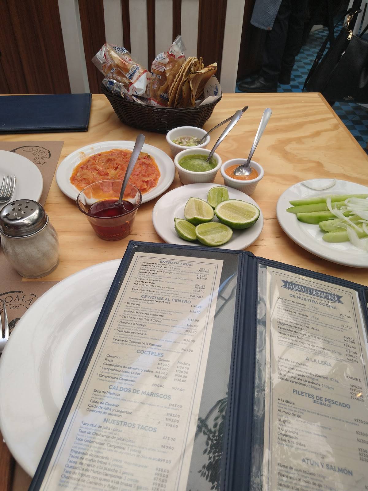 Carta del restaurante Campomar, Guadalajara, Av Providencia 2422