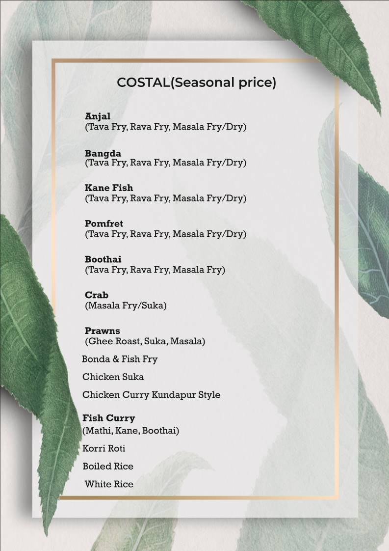 H cube cafe and Restaurant menu