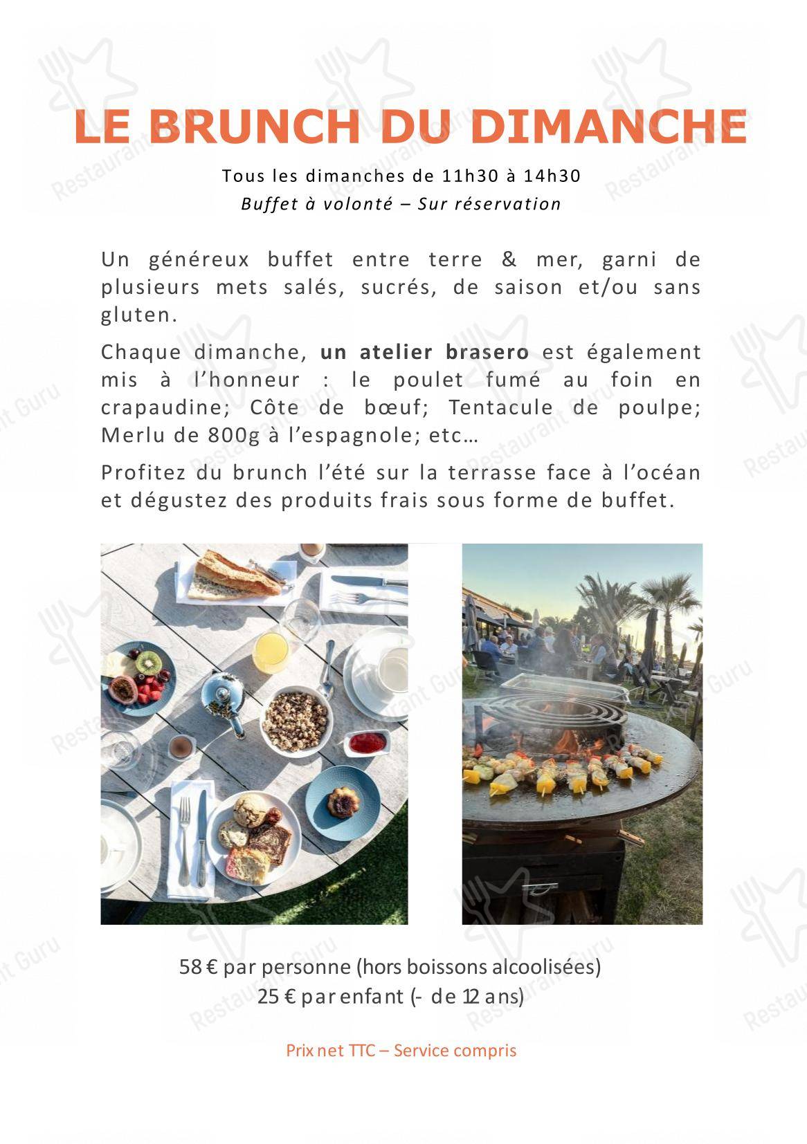Menu pour HR Hôtel & Spa Marin pub et bar
