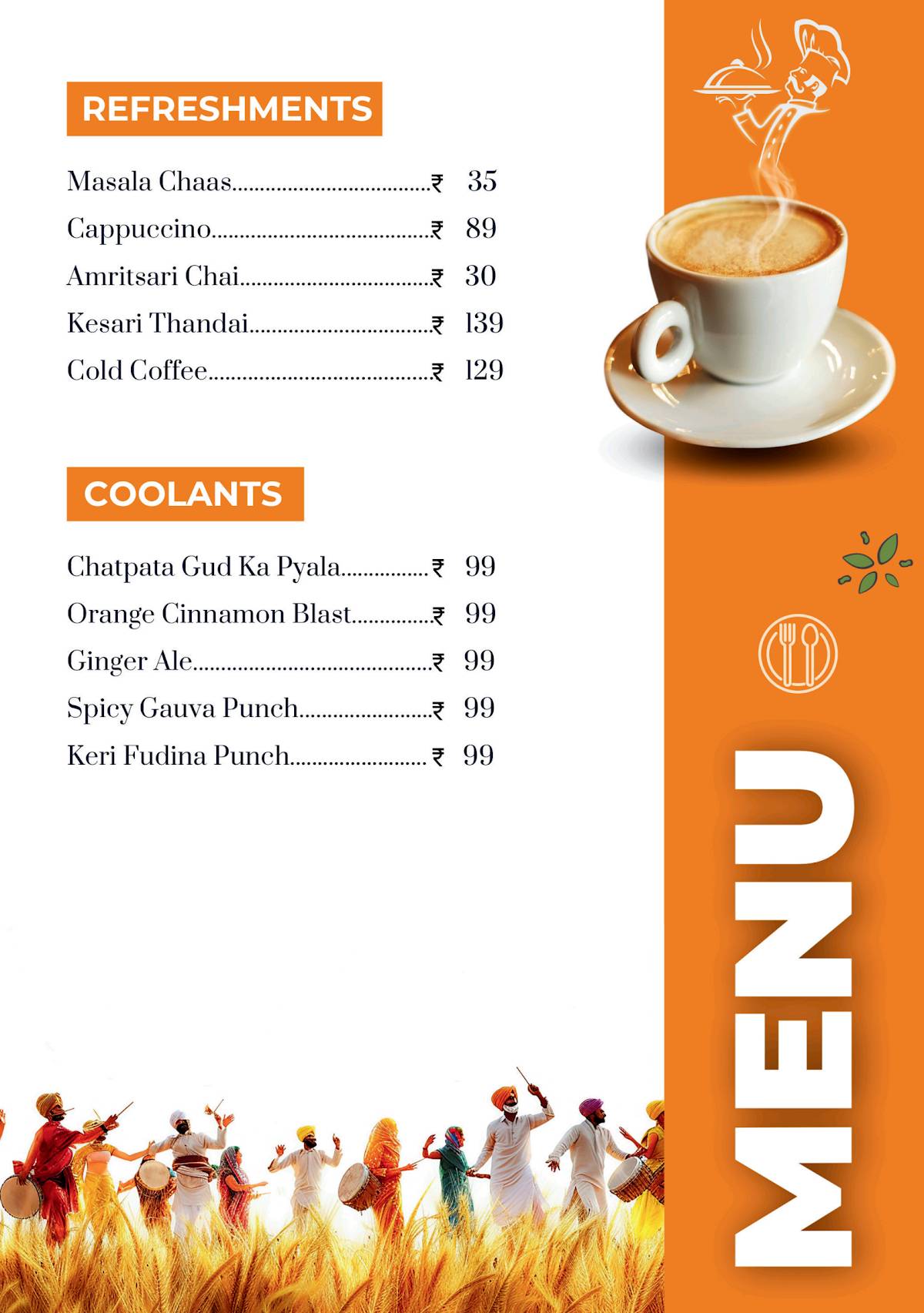 Haanji Amritsari Kulchas menu