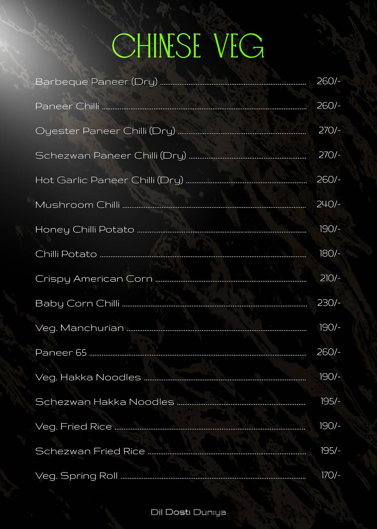 Cafe D3 & Restro menu