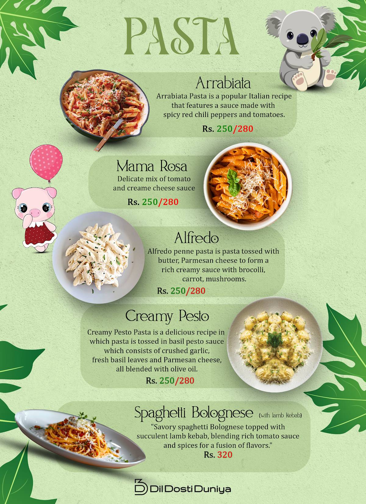 Cafe D3 & Restro menu