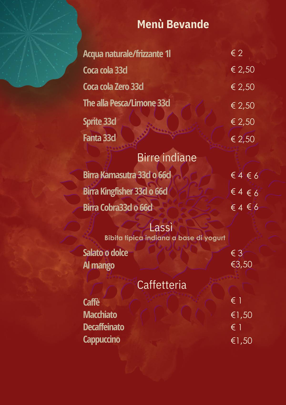 Menu di Haldi Ristorante Indiano 