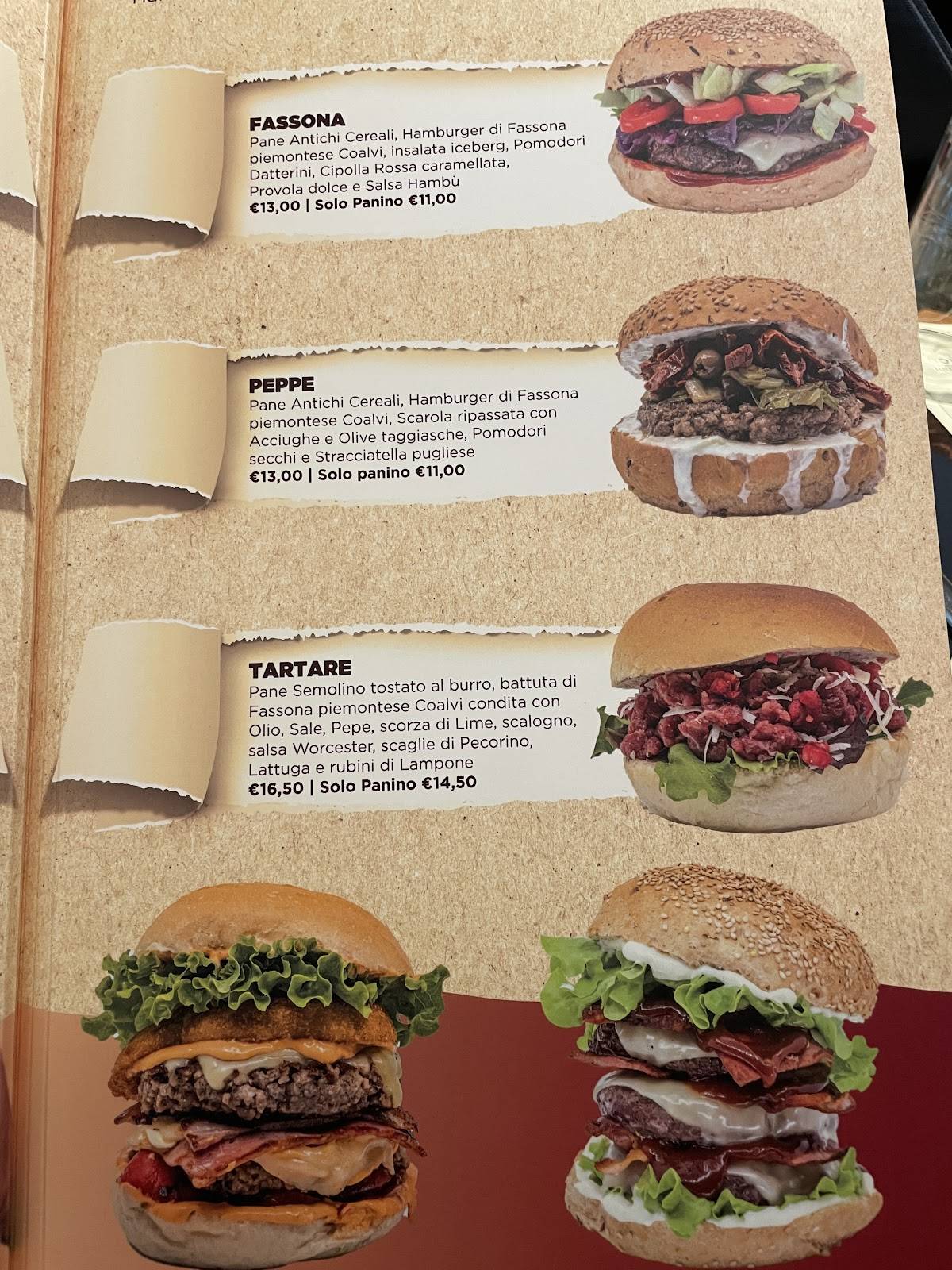 Menu di Hambù - Hamburgeria e Pinsa Romana a Lecco 
