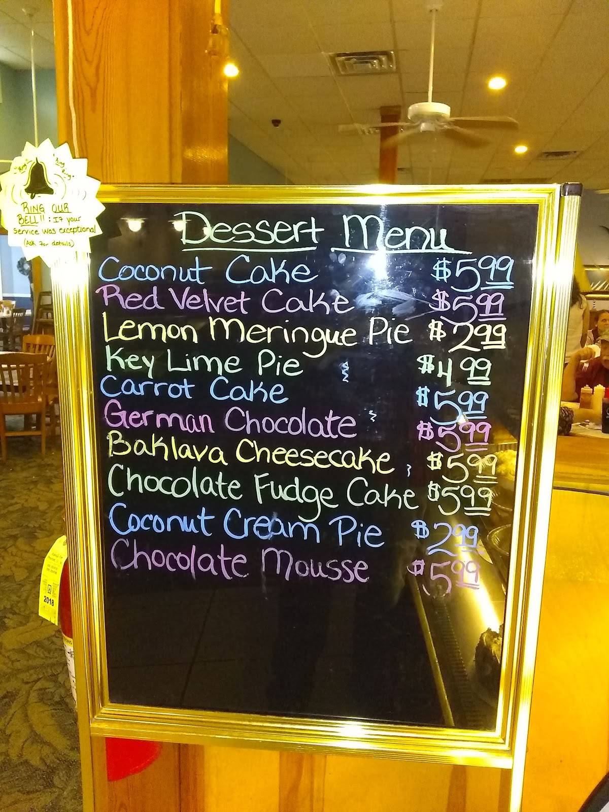 Menu at Bay Breeze Seafood restaurant, Hendersonville