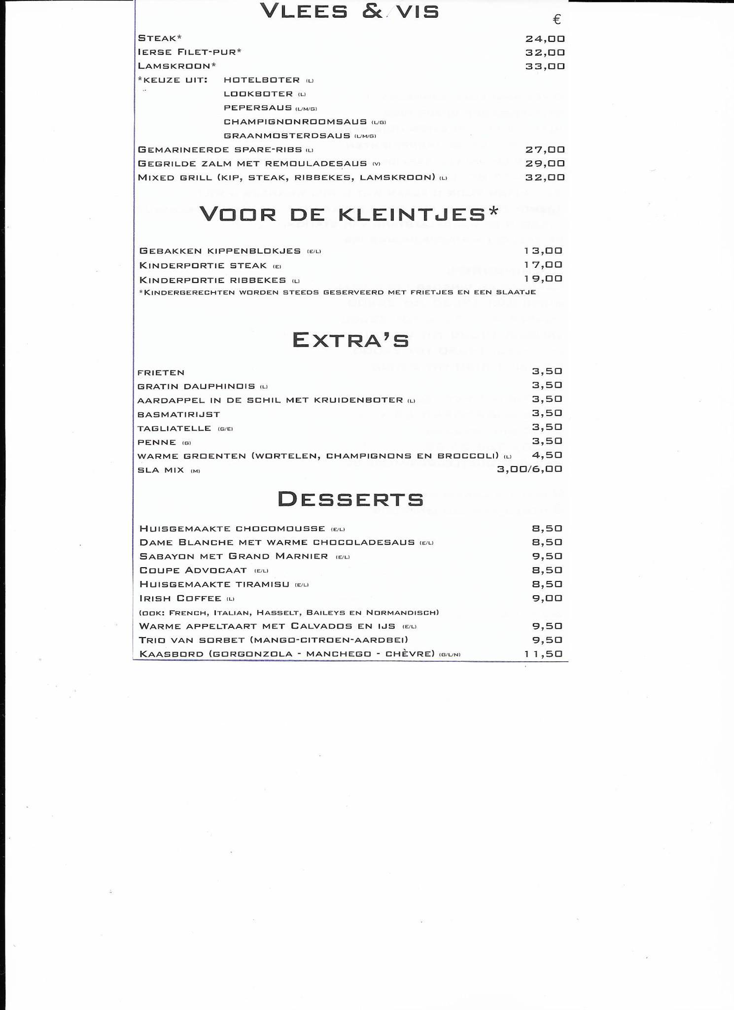 Menu de Het Leugenpaleis by Moussy