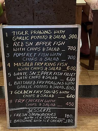 Himalaya Bar and restaurant menu