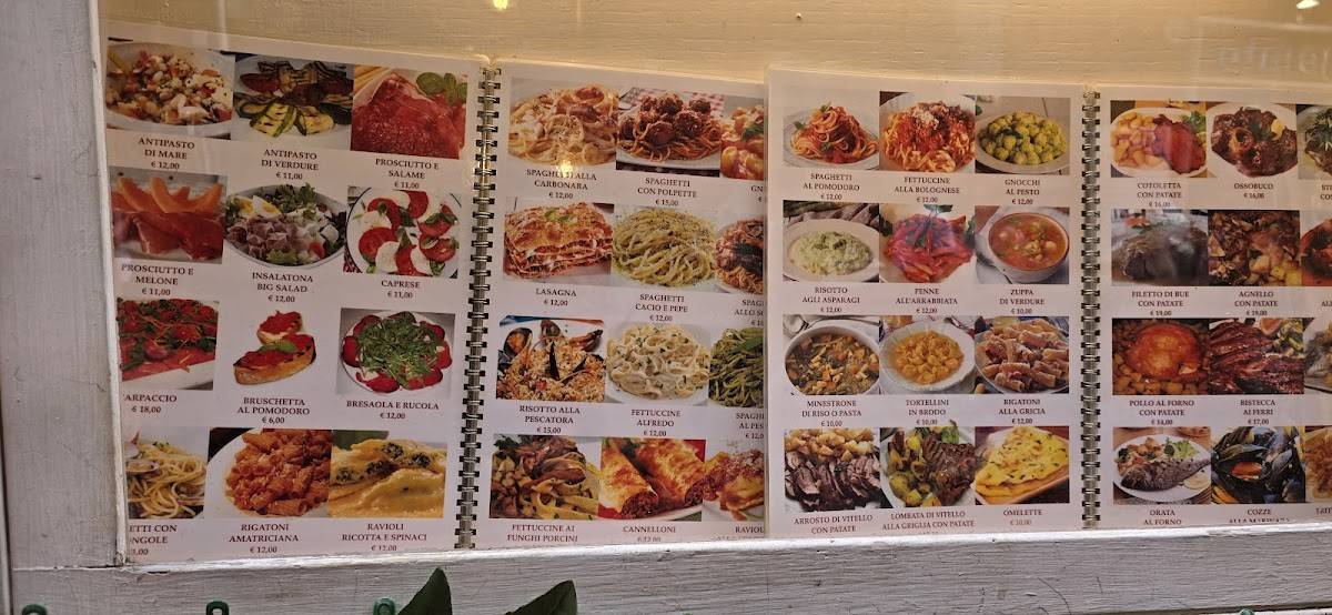 Menu di Hostaria Trevi Roma 
