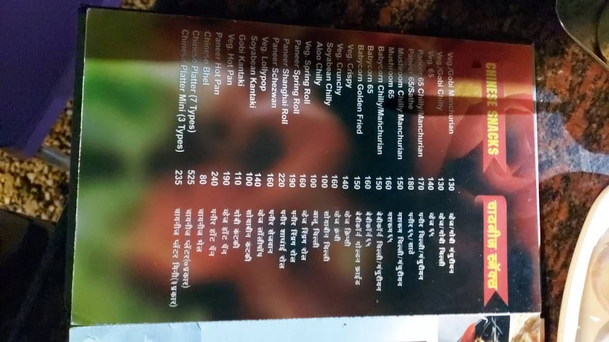 Hotel Aditi Pure Veg menu