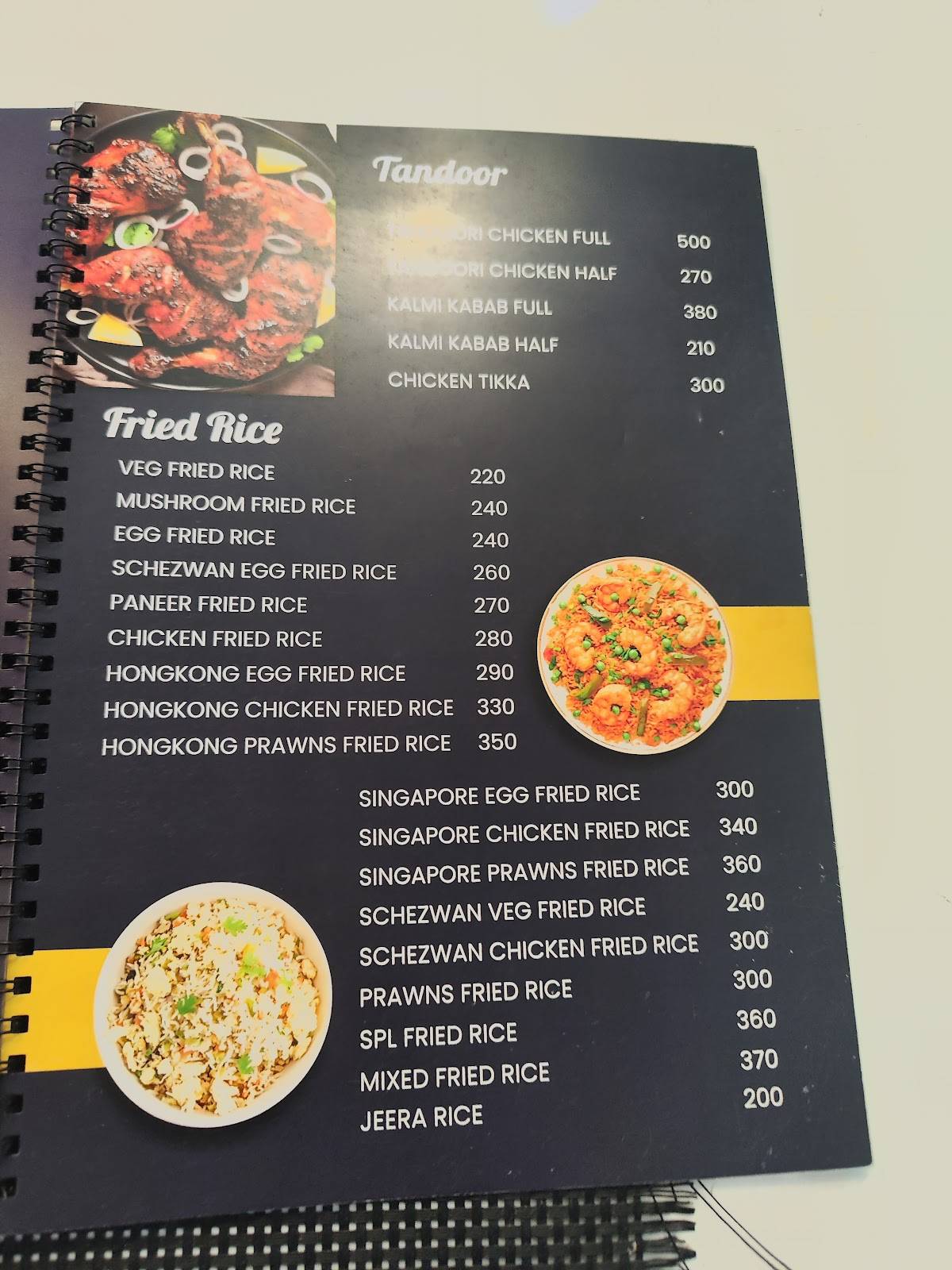 Hotel Grand Alphaa menu