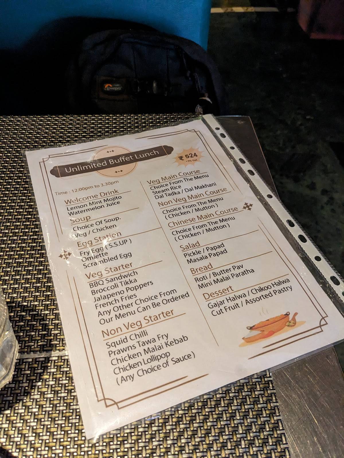 Hotel Jay Prakash Family Restaurant & Bar menu