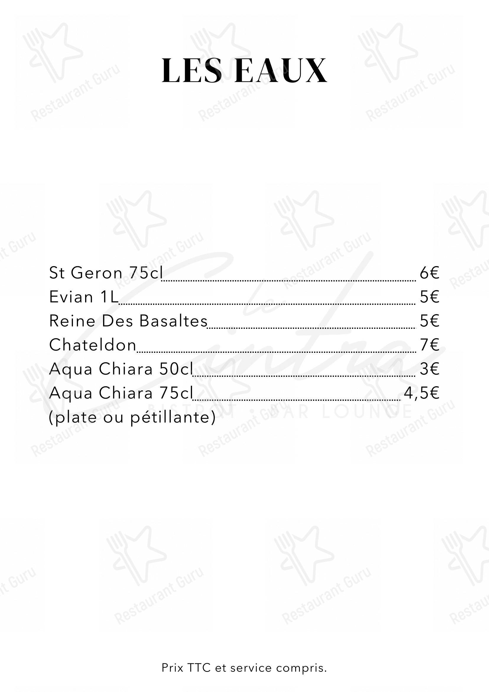 Menu bar pour Hôtel Le Régina - Le Puy en Velay dans Le Puy-en-Velay