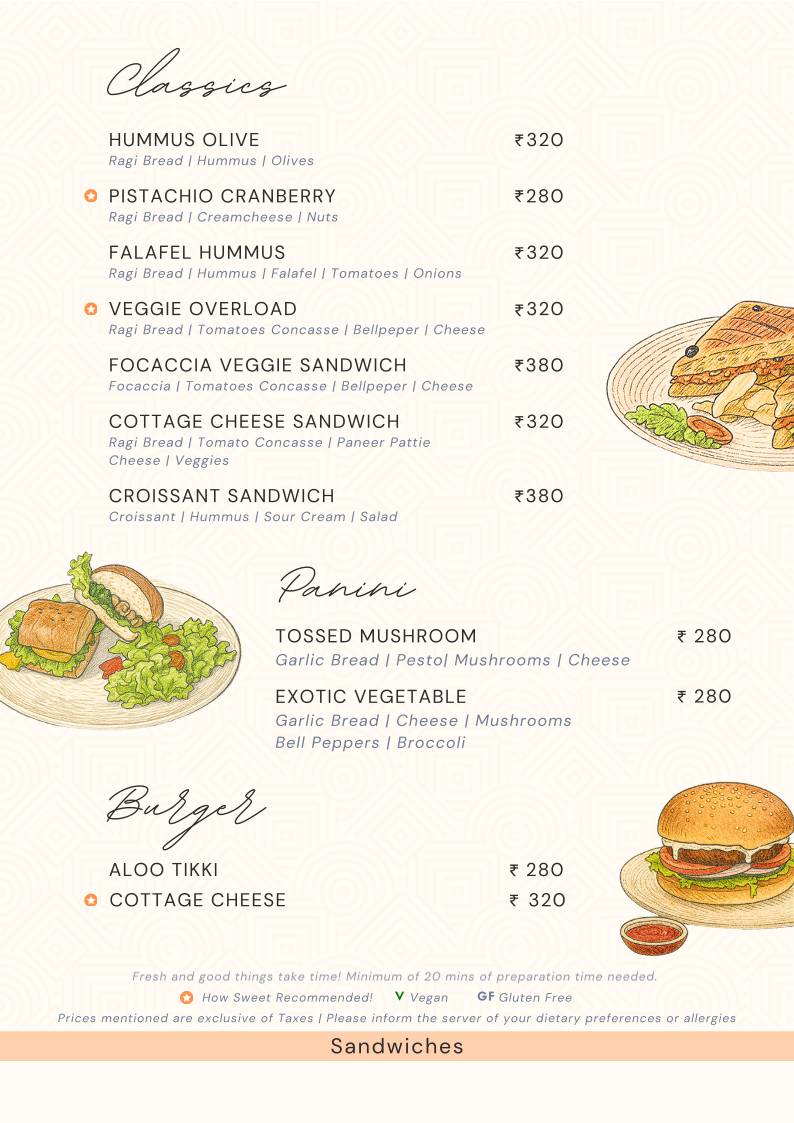 How Sweet Bakery & Cafe menu