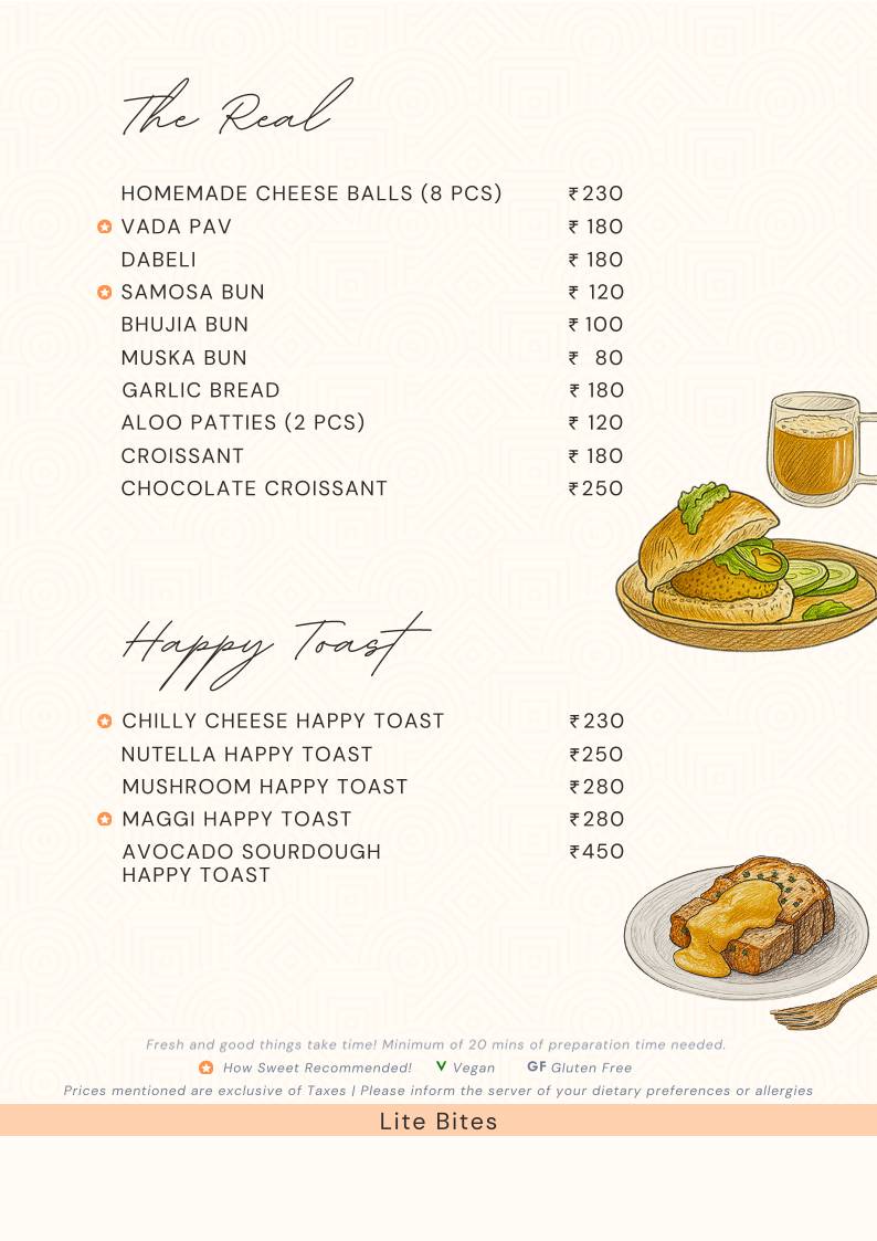 How Sweet Bakery & Cafe menu