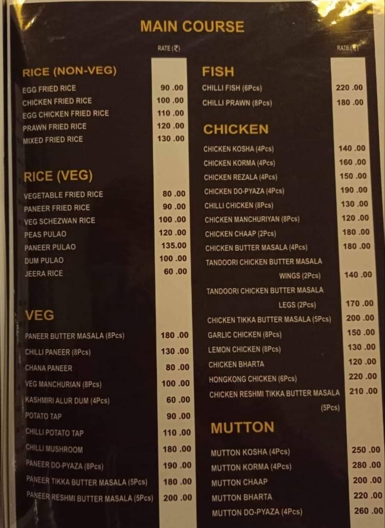 Food trip menu