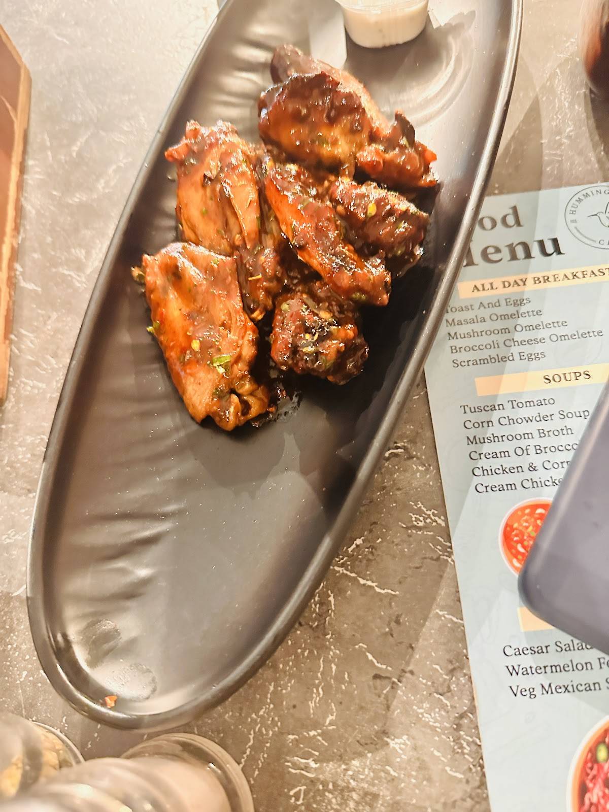 Humming Bird Cafe menu