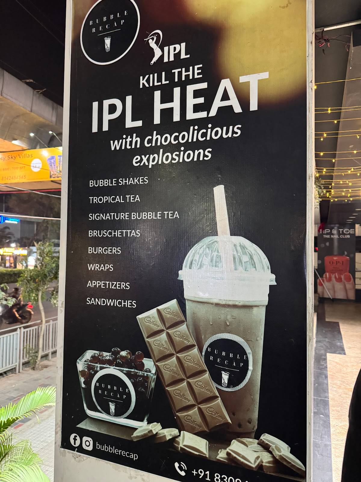 Bubble Recàp menu
