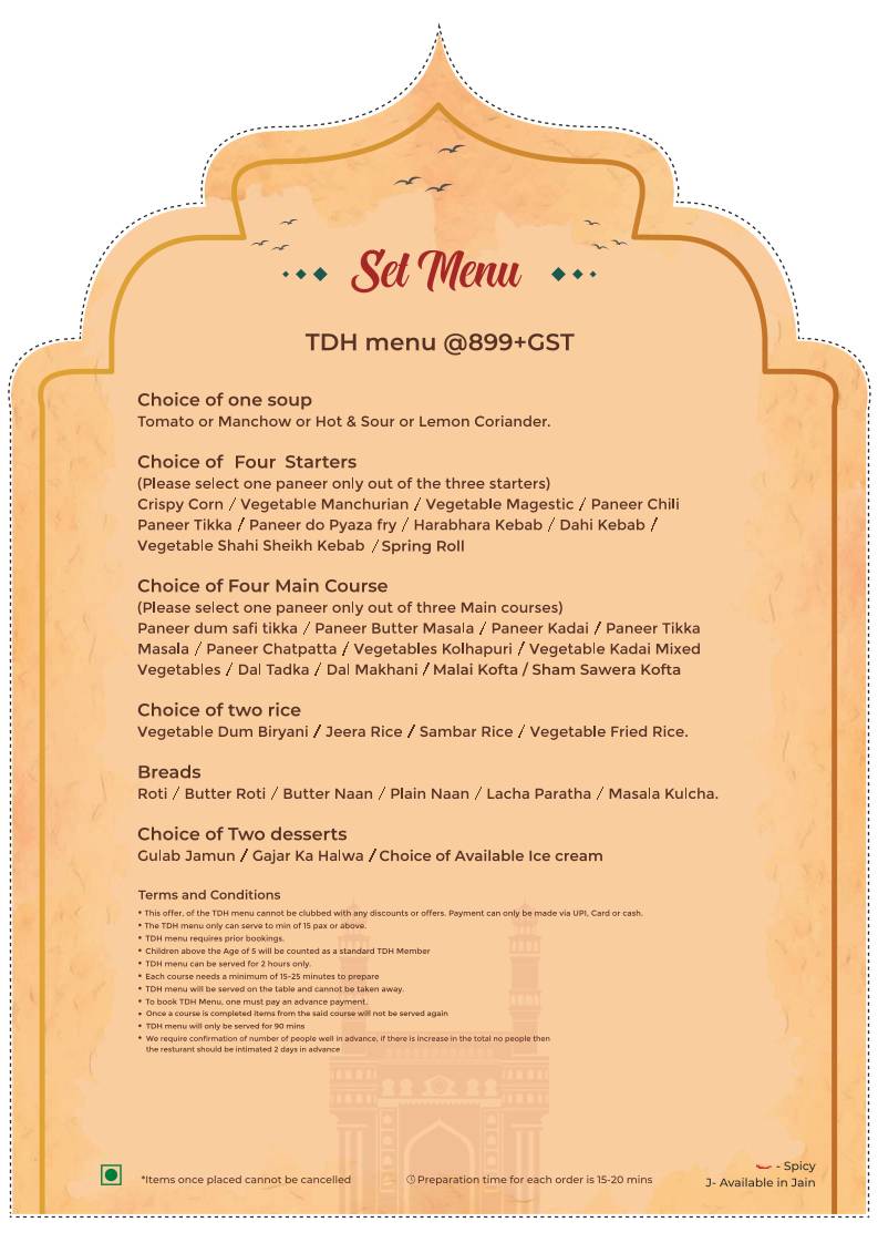 Parampara - Flavours Of India menu