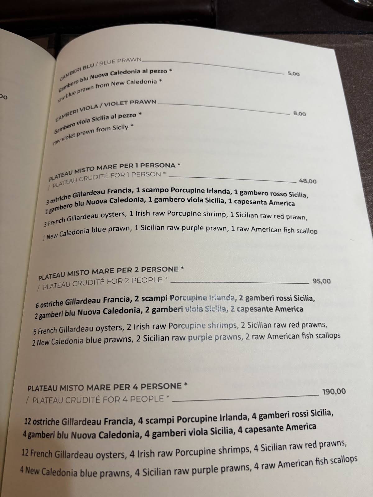 Menu di Ristorante i Momenti Riva del garda 
