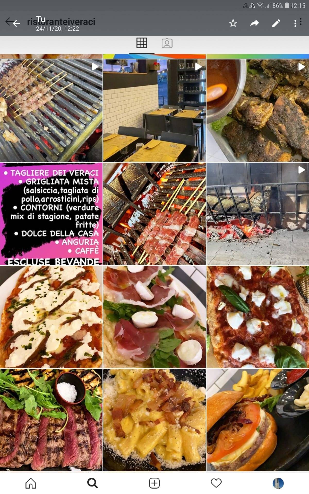 Menu di I Veraci 