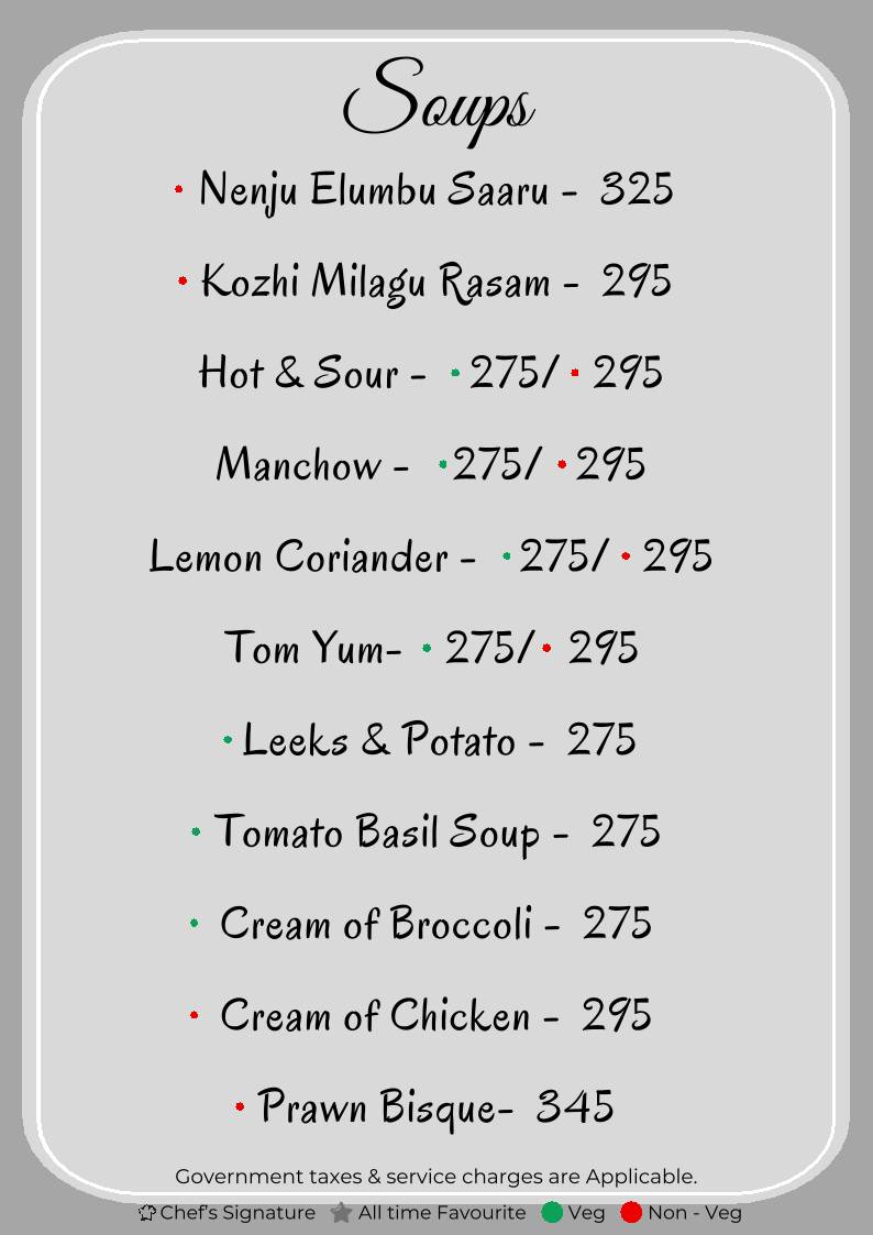 Igloos rooftop restaurant menu