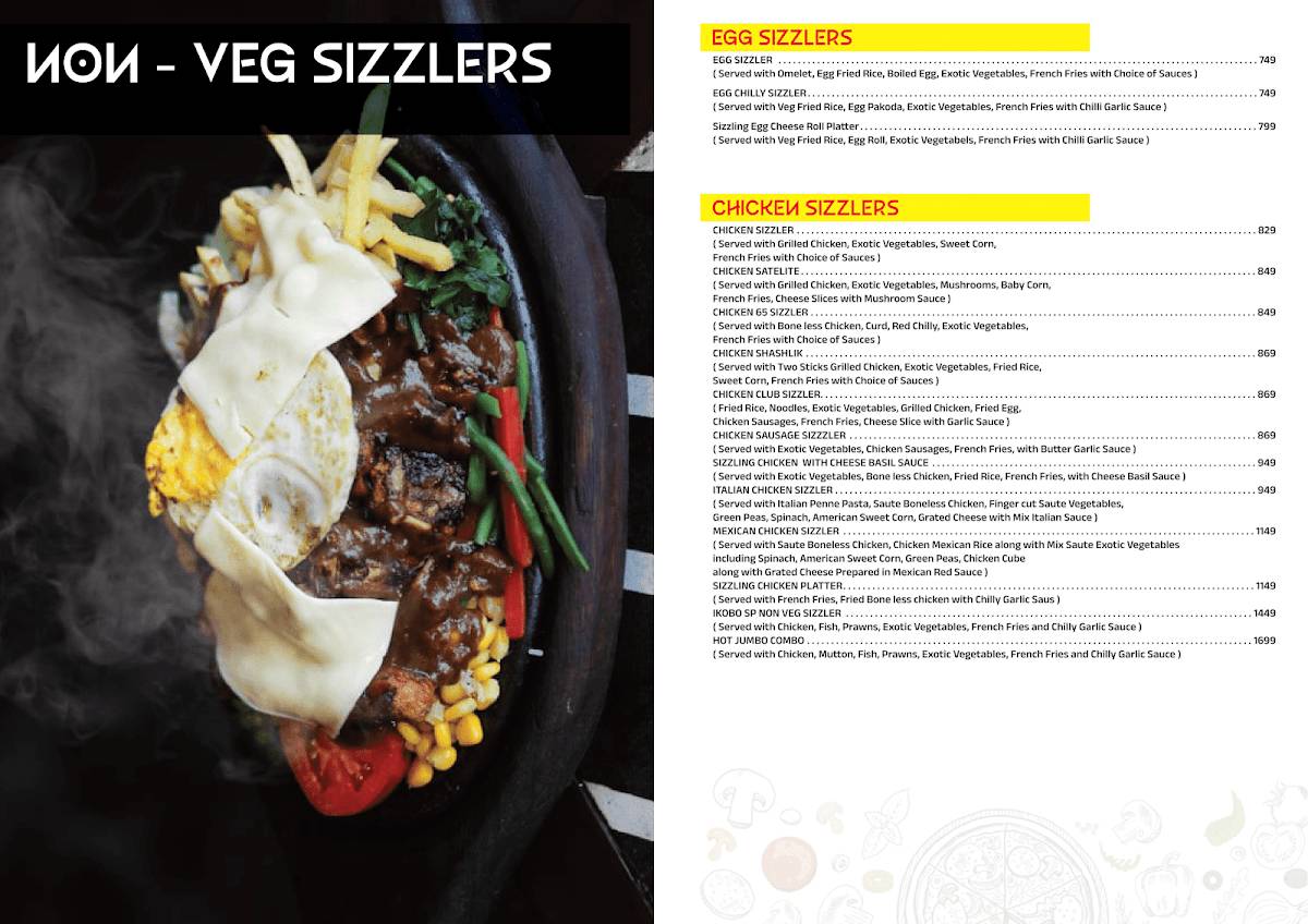 Ikobo Sizzlers menu