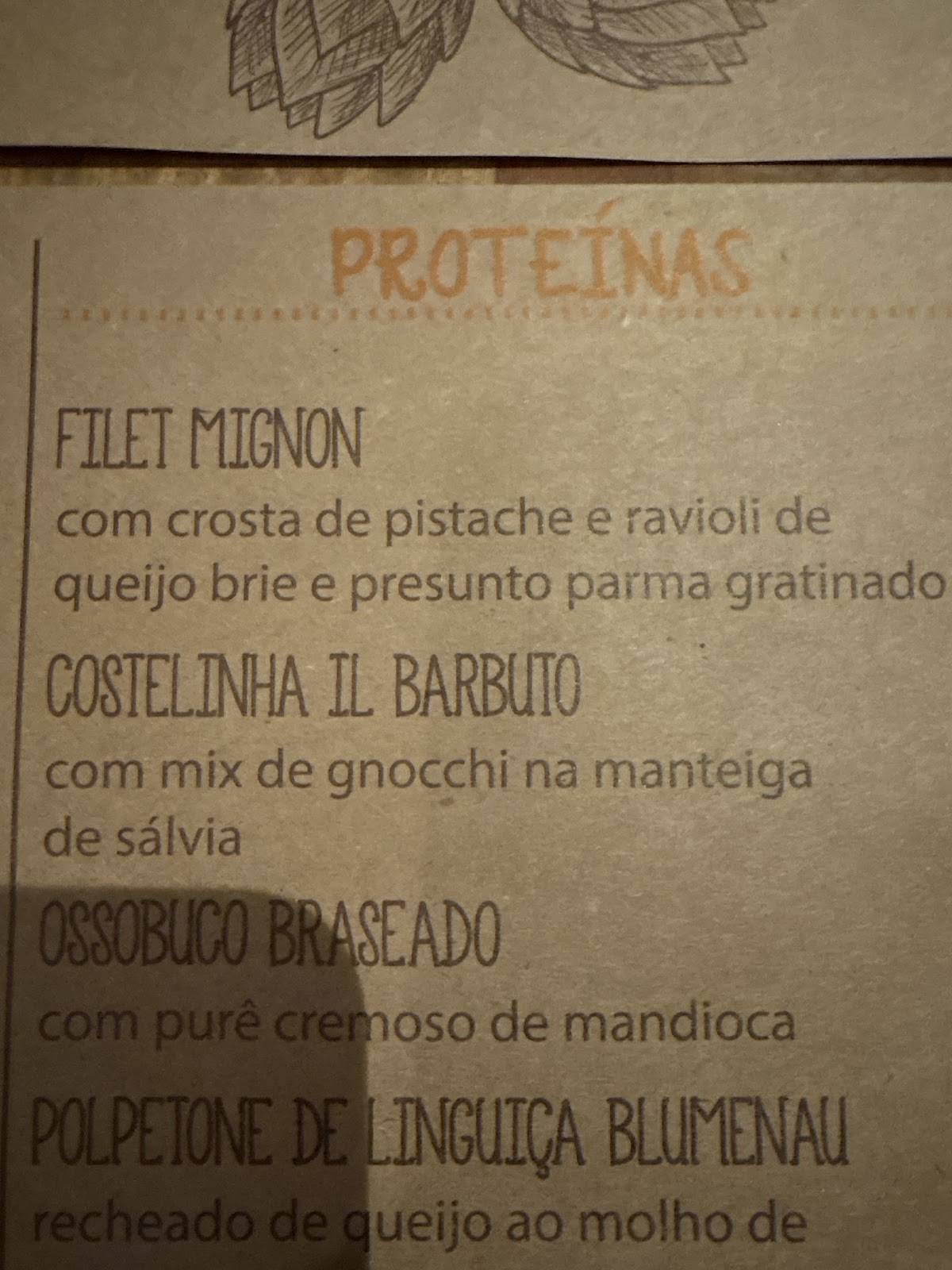 Il Barbuto Alameda cardápio