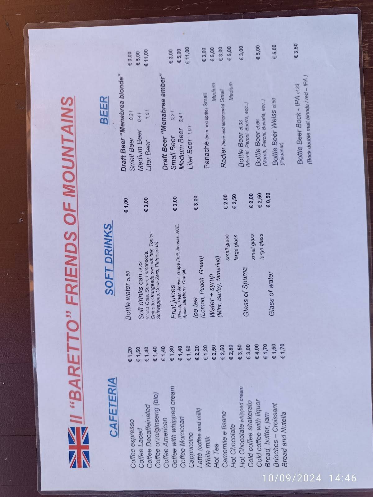 Menu di Il Baretto da Davide 