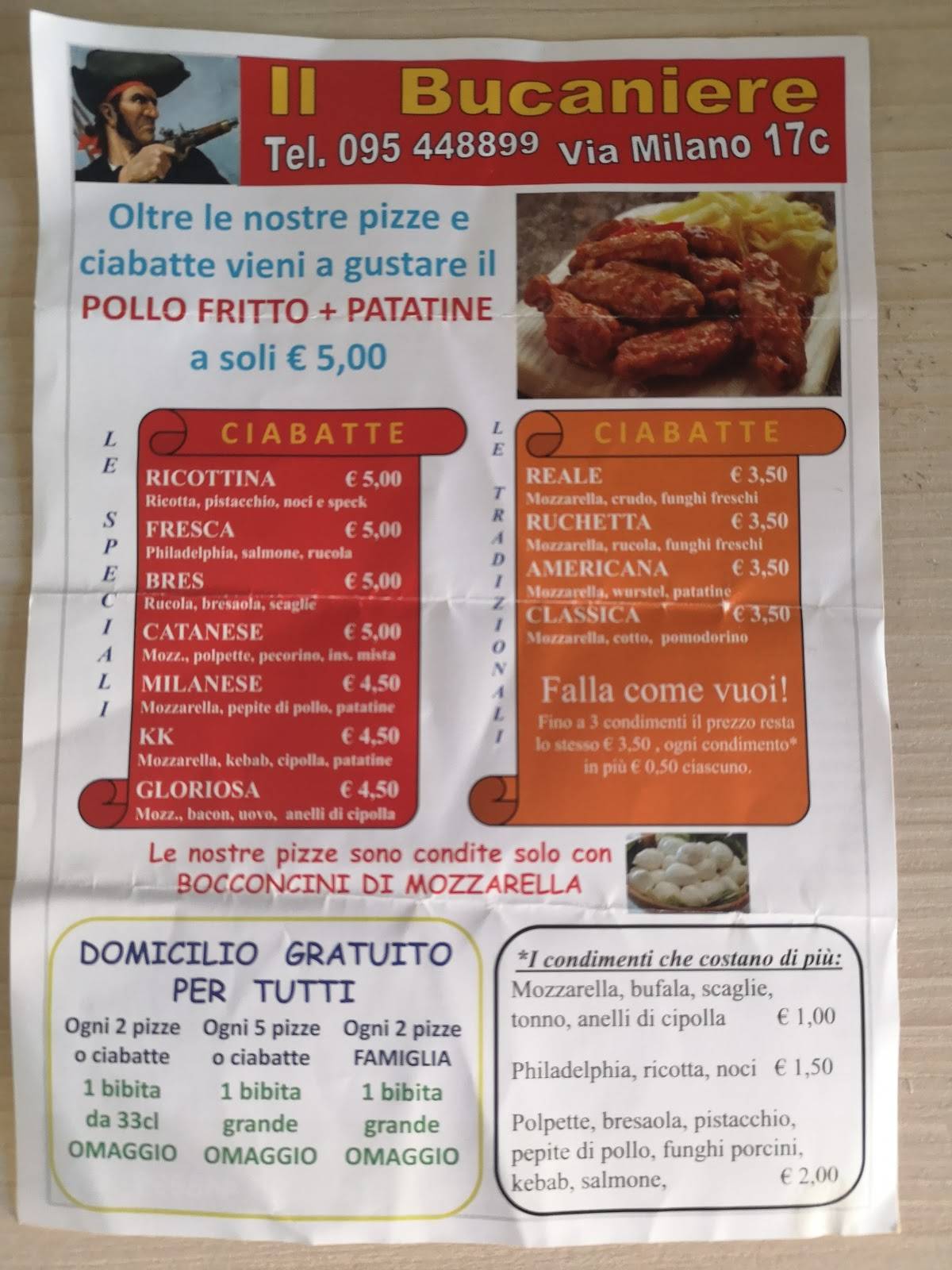 Menu di Il Bucaniere 