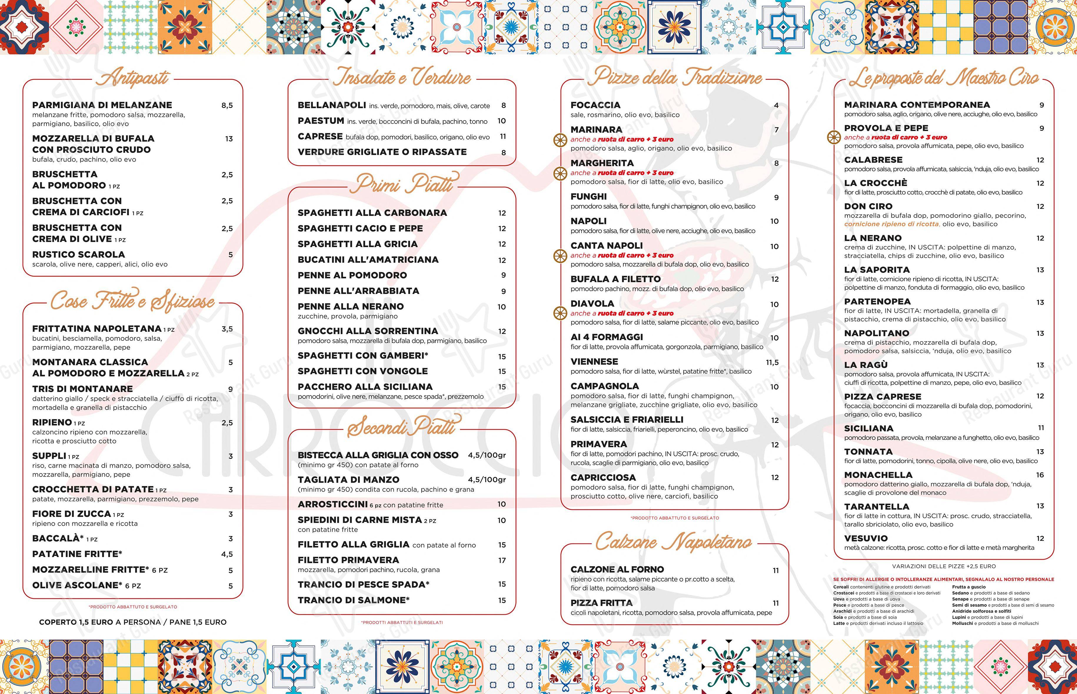 Menu di Il Carroccio - Menu