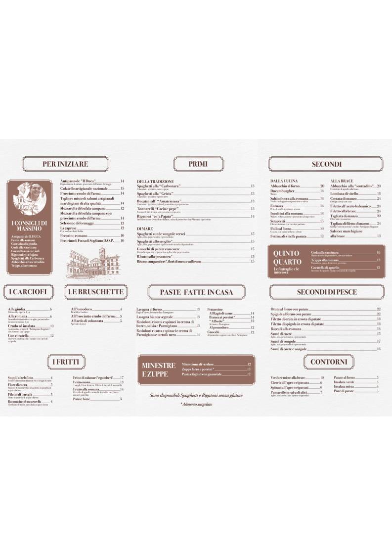 Menu di Il Duca in Trastevere 