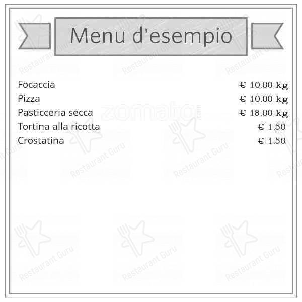 Menu di Il Forno Delle Delizie 