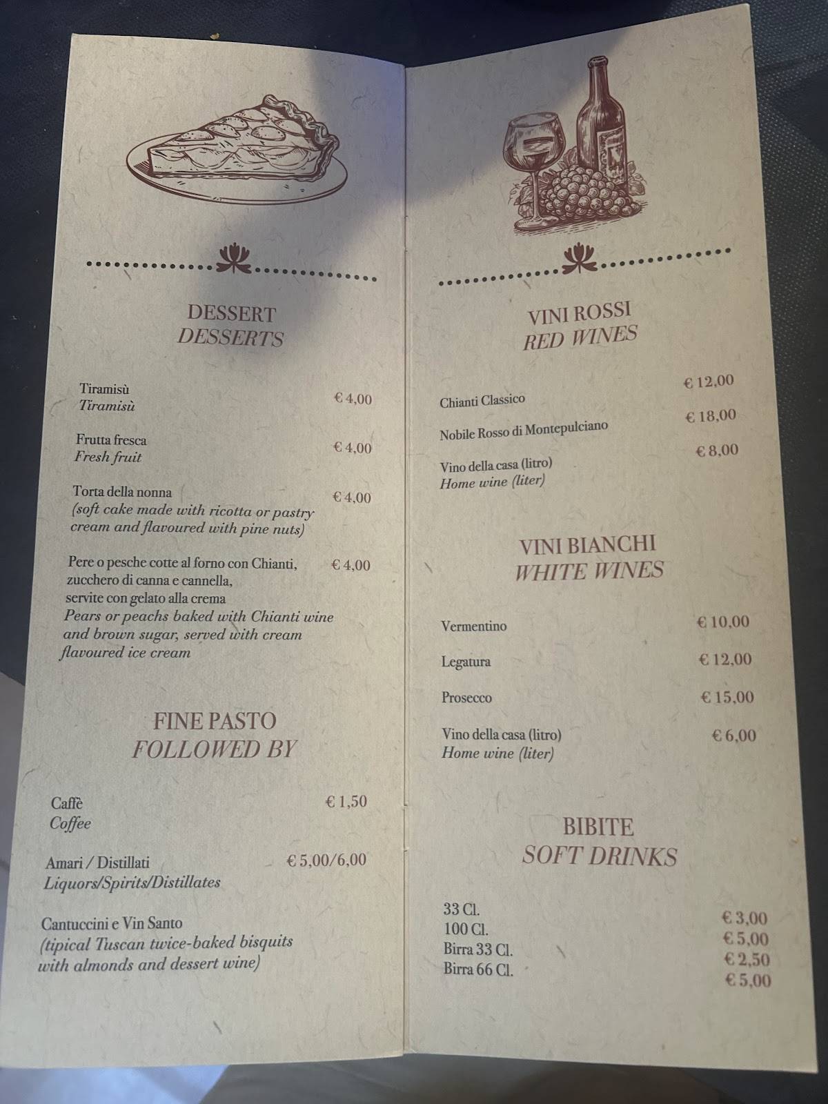 Menu di Il Giglio Toscano 