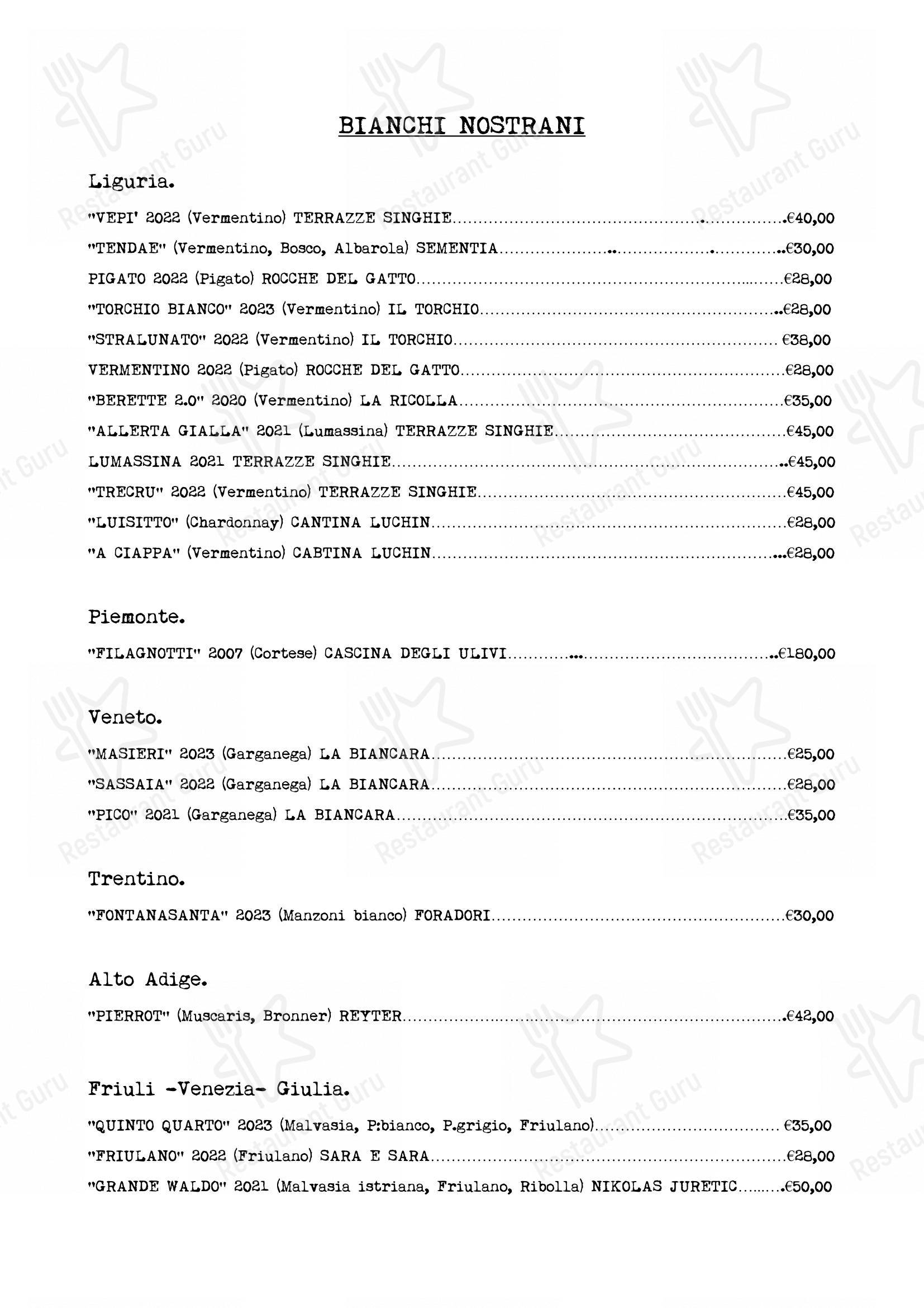 Il Michelaccio in Genova - Menu