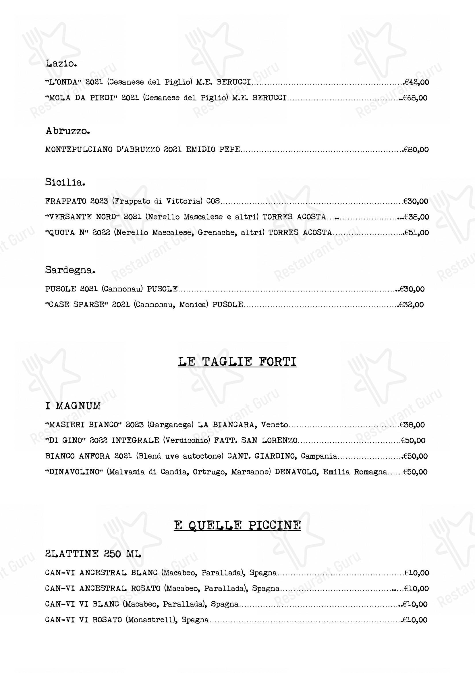 Menu di Il Michelaccio - Menu